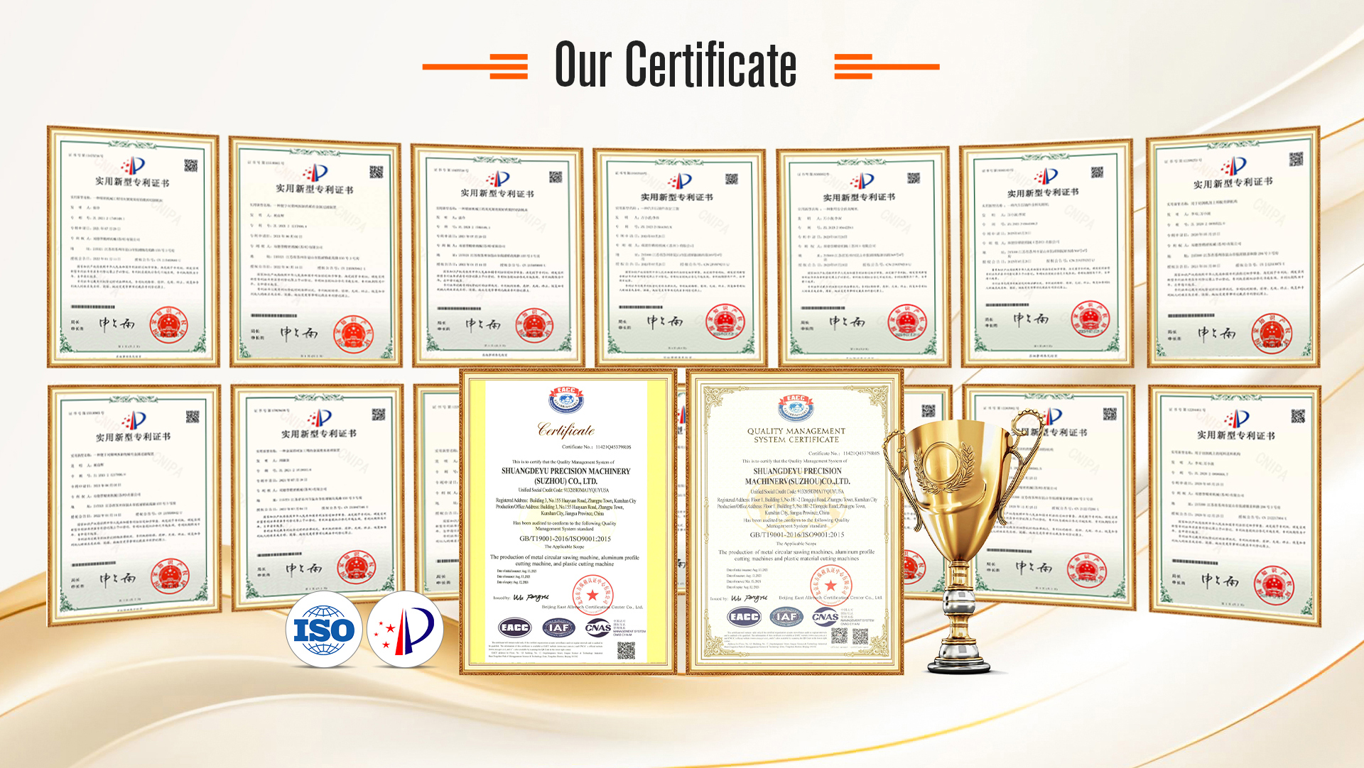 our certificate